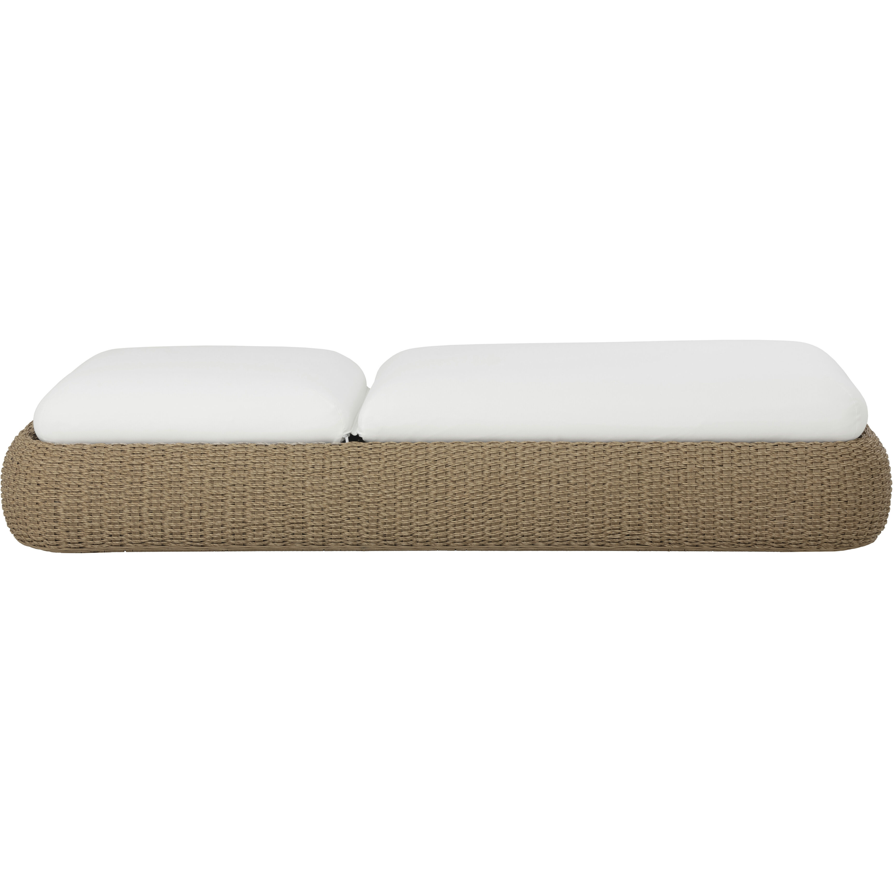 Barcelona Natural / Stinson White Outdoor Lounger